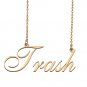 Custom Personalized Name Necklace in Golden Silver for Women Trash