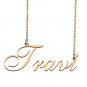 Custom Personalized Name Necklace in Golden Silver for Women Travi