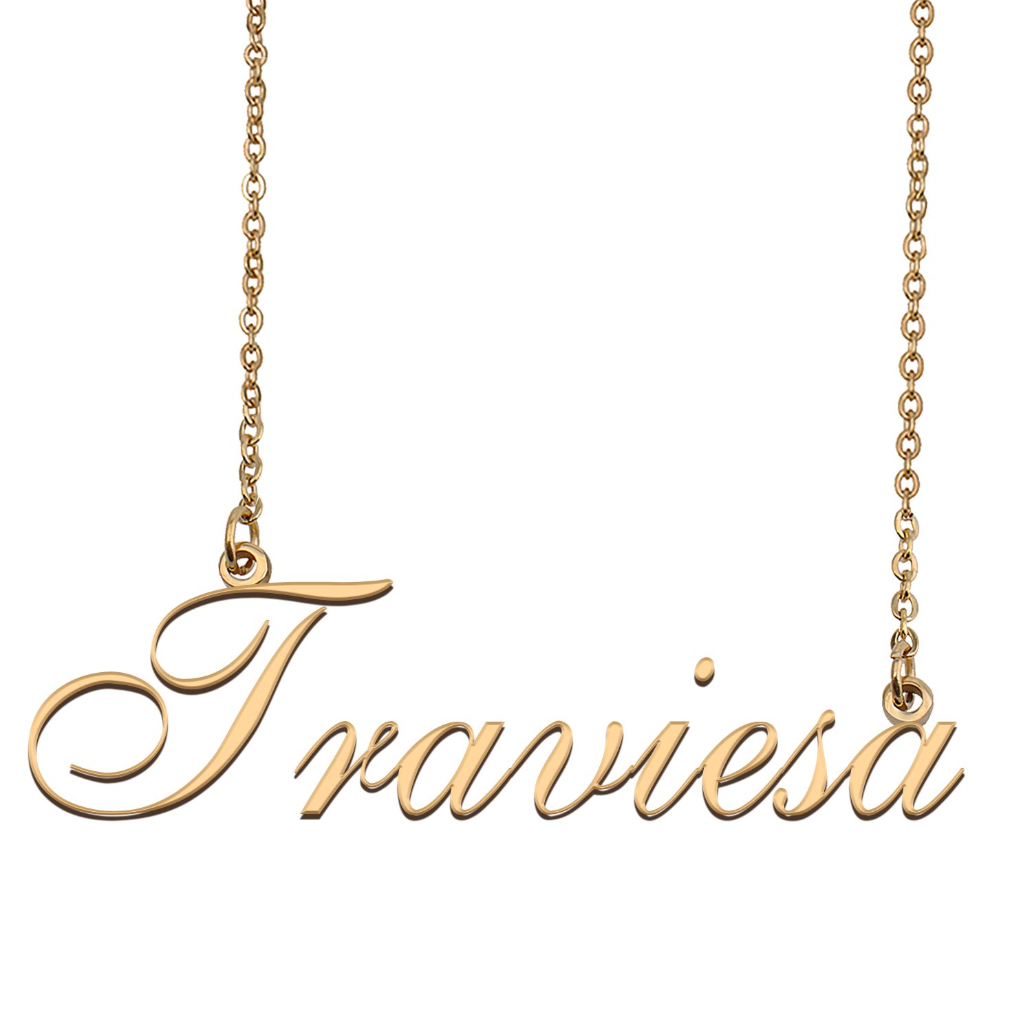 Custom Personalized Name Necklace in Golden Silver for Women Traviesa
