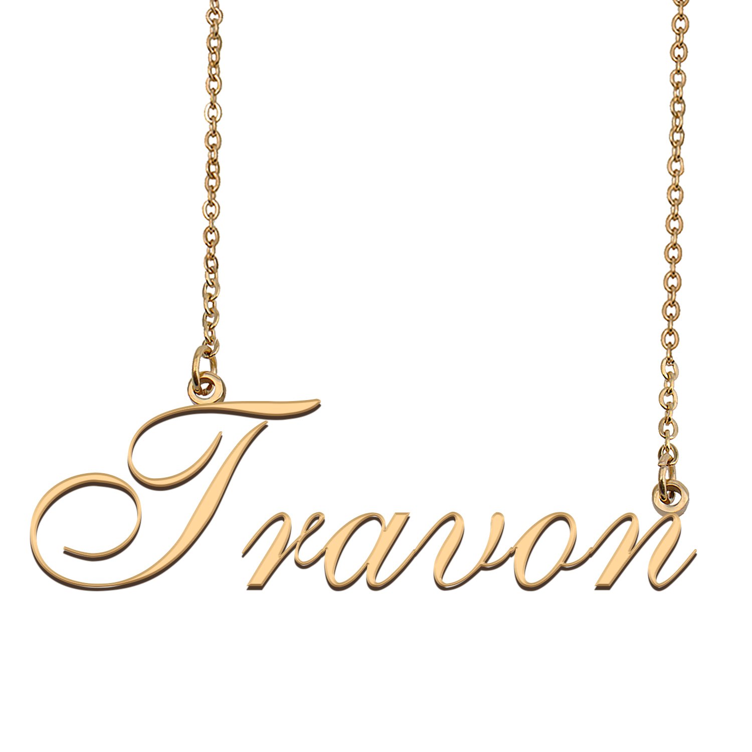 Custom Personalized Name Necklace in Golden Silver for Women Travon
