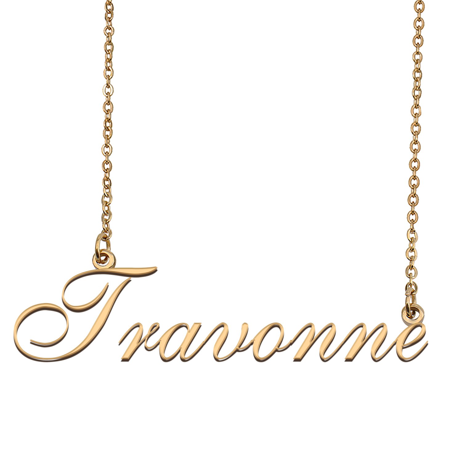 Custom Personalized Name Necklace in Golden Silver for Women Travonne
