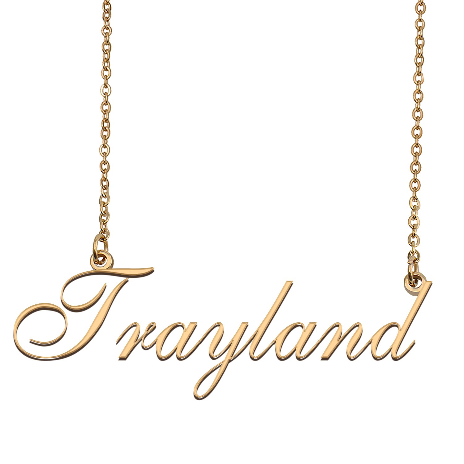 Custom Personalized Name Necklace in Golden Silver for Women Trayland