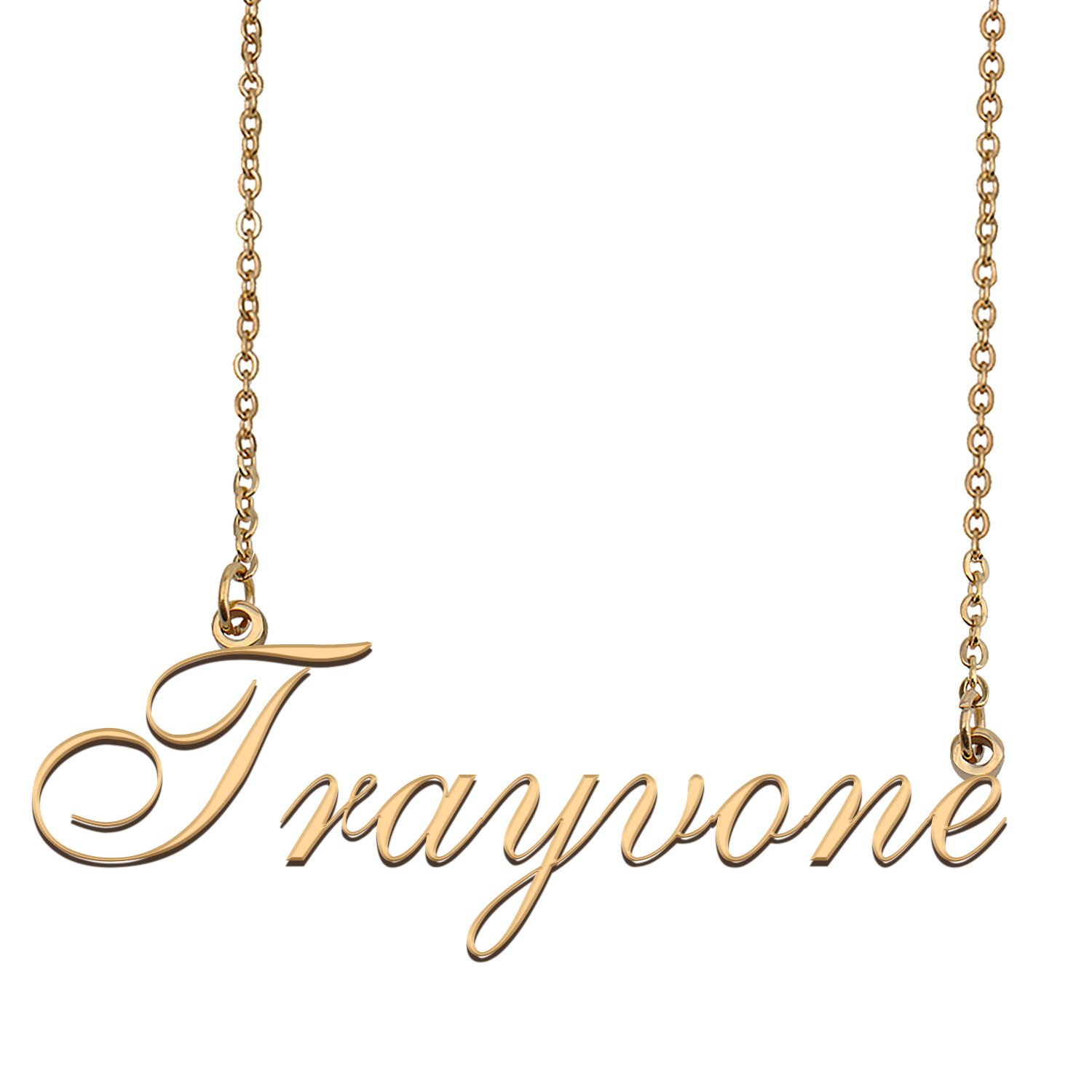 Custom Personalized Name Necklace in Golden Silver for Women Trayvone