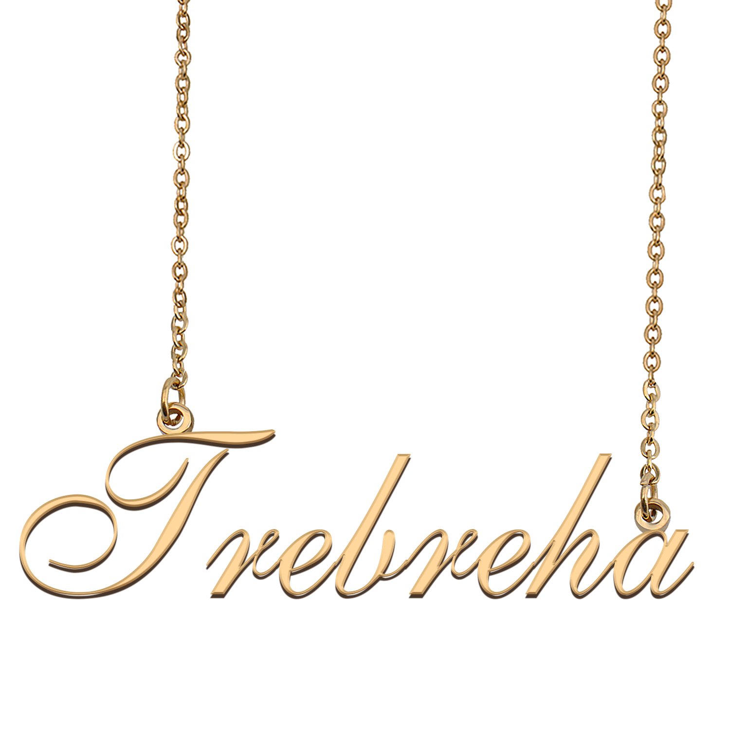 Custom Personalized Name Necklace in Golden Silver for Women Trebreha