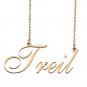 Custom Personalized Name Necklace in Golden Silver for Women Treil