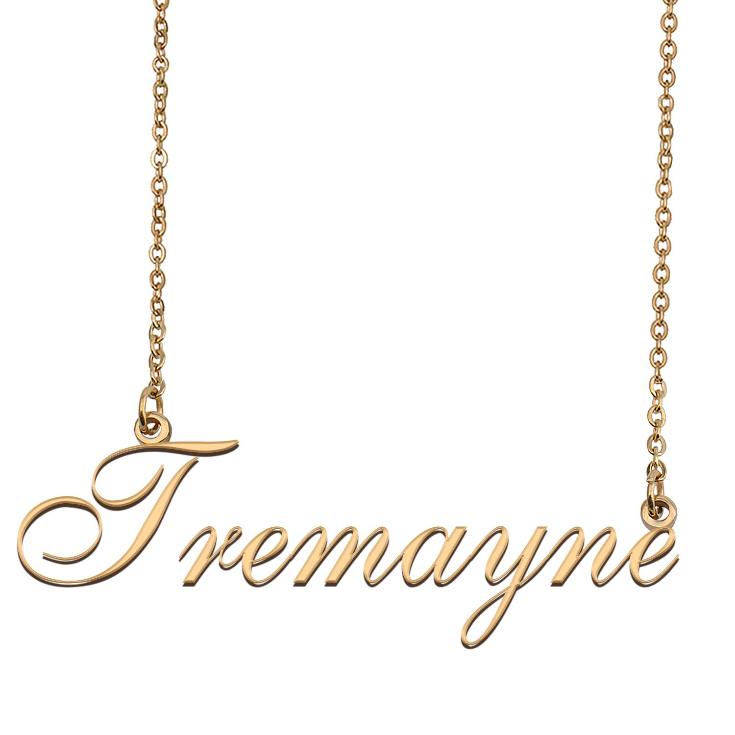 Custom Personalized Name Necklace in Golden Silver for Women Tremayne