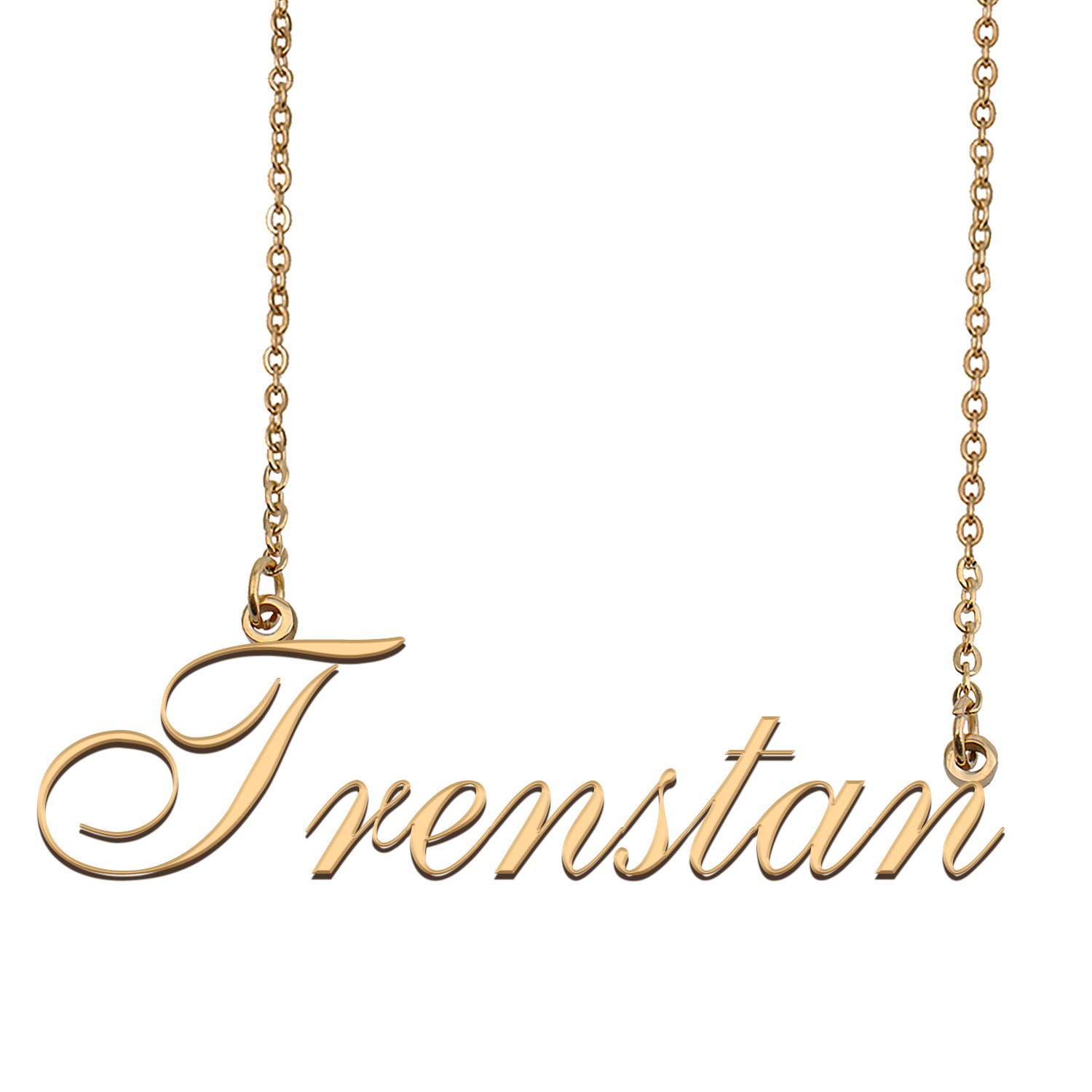 Custom Personalized Name Necklace in Golden Silver for Women Trenstan