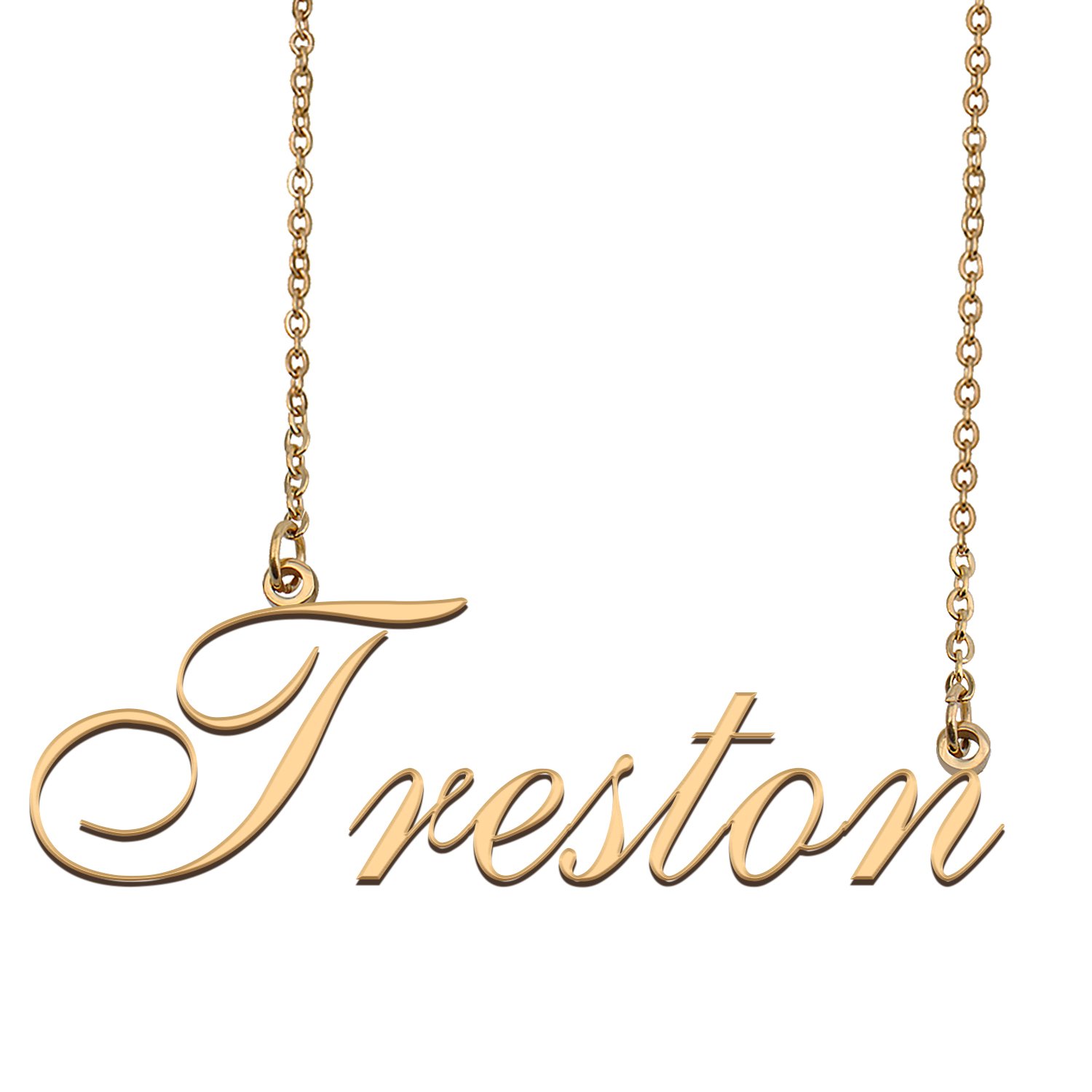 Custom Personalized Name Necklace in Golden Silver for Women Treston