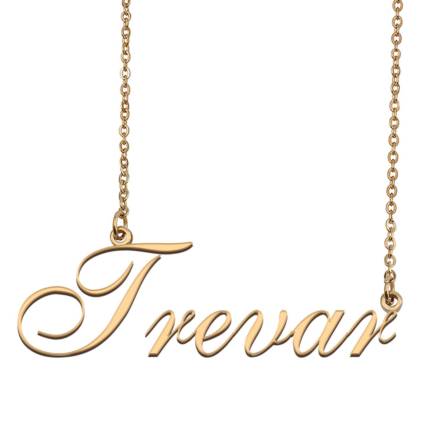 Custom Personalized Name Necklace in Golden Silver for Women Trevar