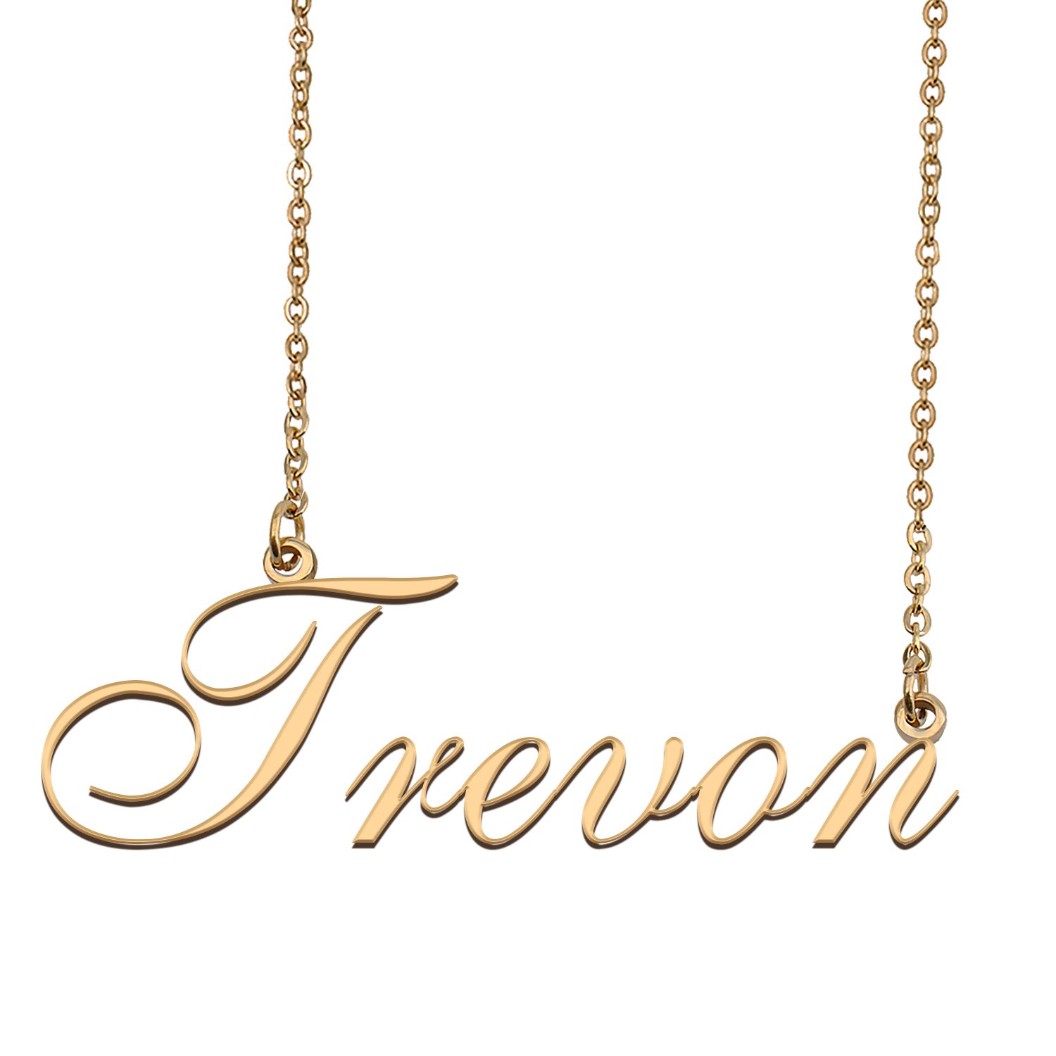 Custom Personalized Name Necklace in Golden Silver for Women Trevon
