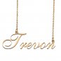 Custom Personalized Name Necklace in Golden Silver for Women Trevon