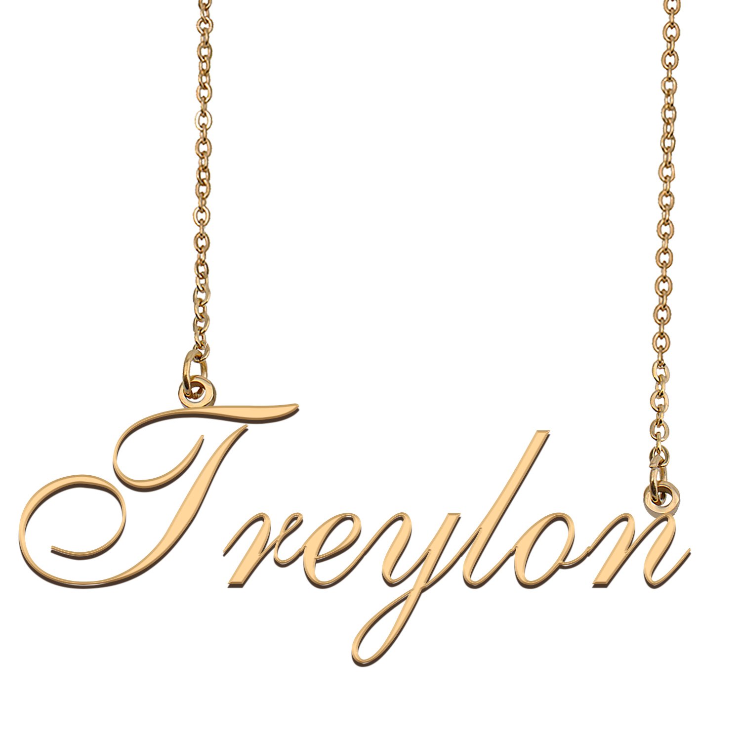 Custom Personalized Name Necklace in Golden Silver for Women Treylon