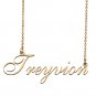 Custom Personalized Name Necklace in Golden Silver for Women Treyvion