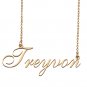Custom Personalized Name Necklace in Golden Silver for Women Treyvon