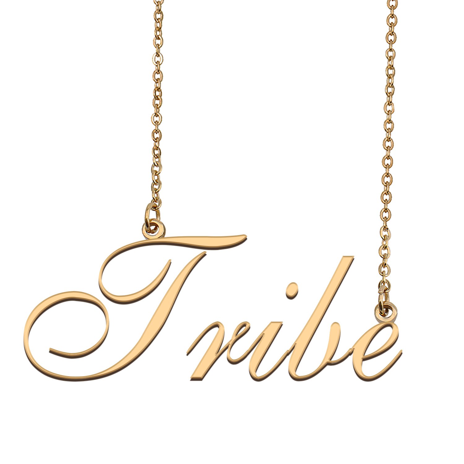 Custom Personalized Name Necklace in Golden Silver for Women Tribe
