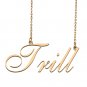 Custom Personalized Name Necklace in Golden Silver for Women Trill
