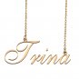 Custom Personalized Name Necklace in Golden Silver for Women Trina