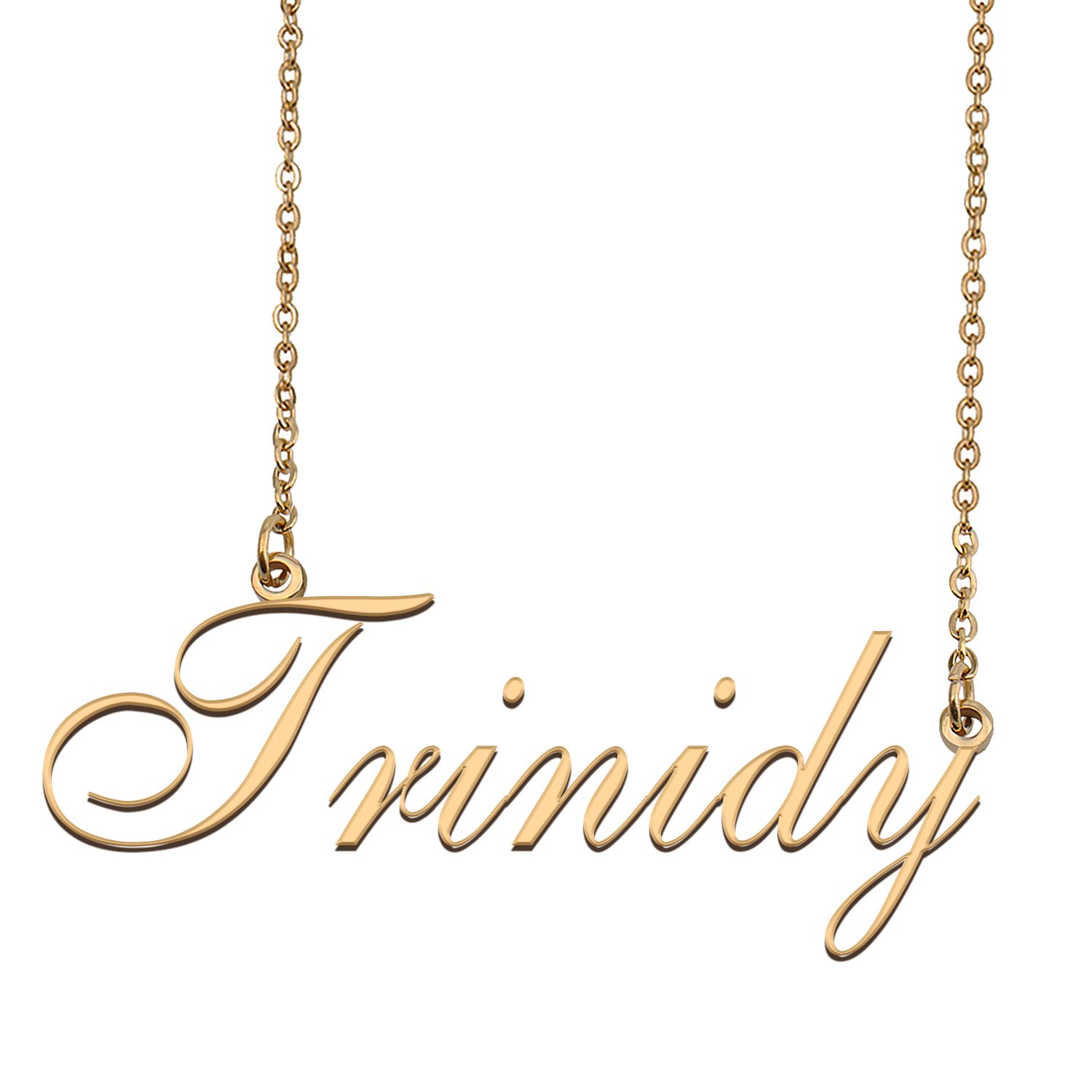 Custom Personalized Name Necklace in Golden Silver for Women Trinidy