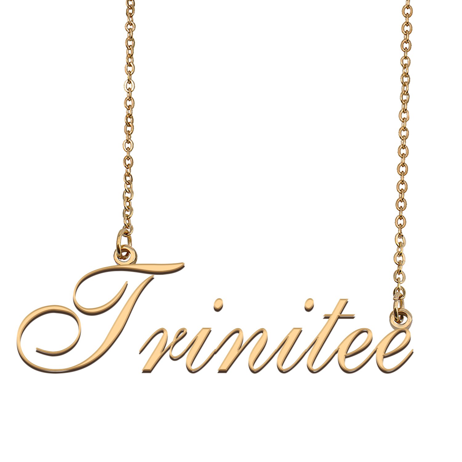 Custom Personalized Name Necklace in Golden Silver for Women Trinitee