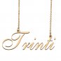 Custom Personalized Name Necklace in Golden Silver for Women Trinti