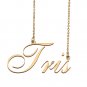 Custom Personalized Name Necklace in Golden Silver for Women Tris