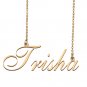 Custom Personalized Name Necklace in Golden Silver for Women Trisha
