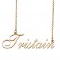 Custom Personalized Name Necklace in Golden Silver for Women Tristain