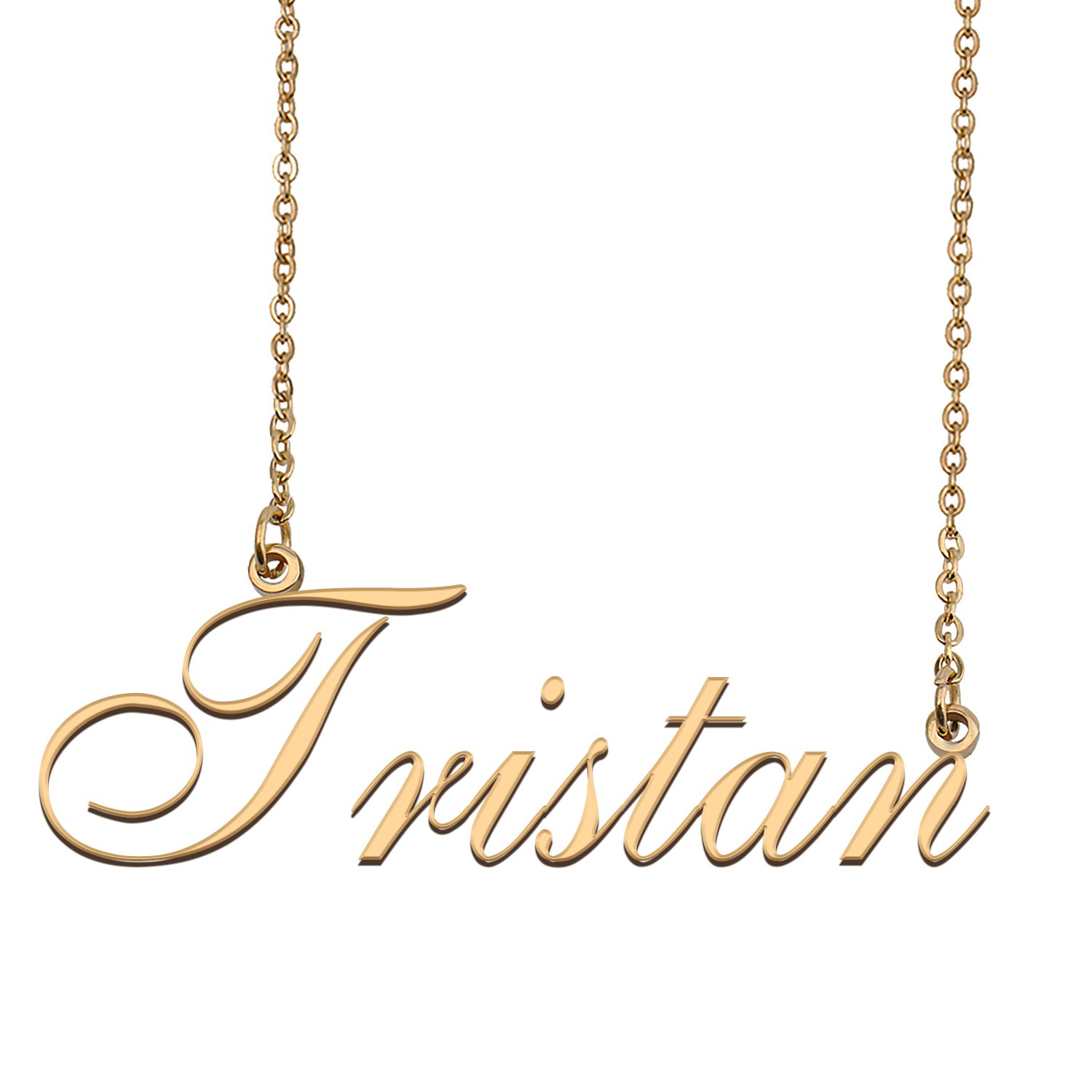 Custom Personalized Name Necklace in Golden Silver for Women Tristan