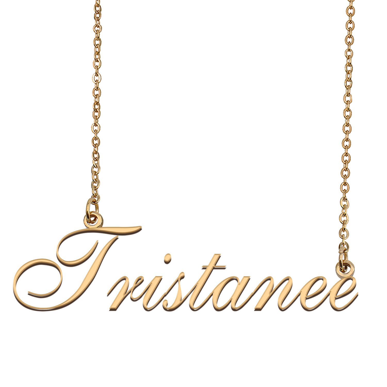 Custom Personalized Name Necklace in Golden Silver for Women Tristanee