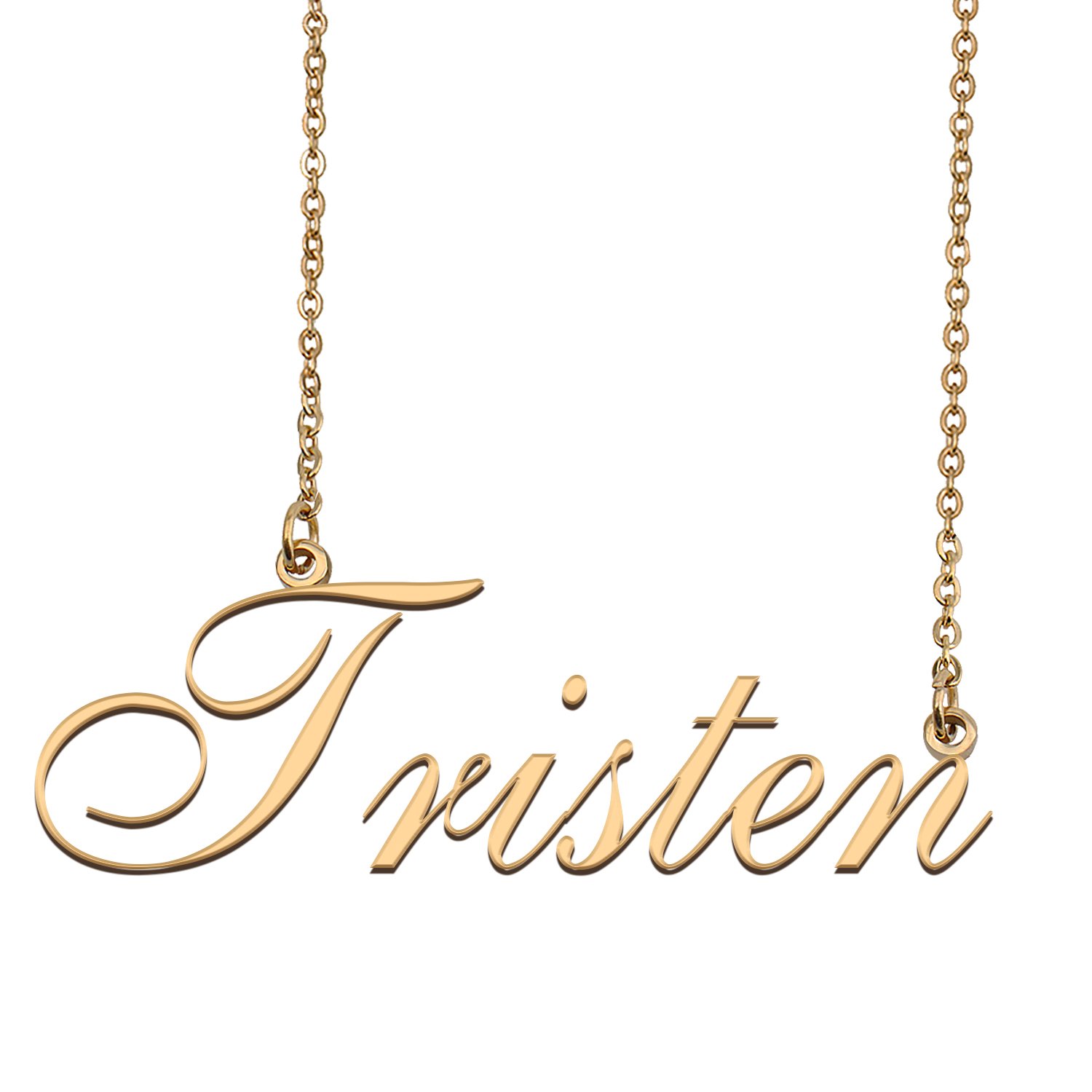 Custom Personalized Name Necklace in Golden Silver for Women Tristen