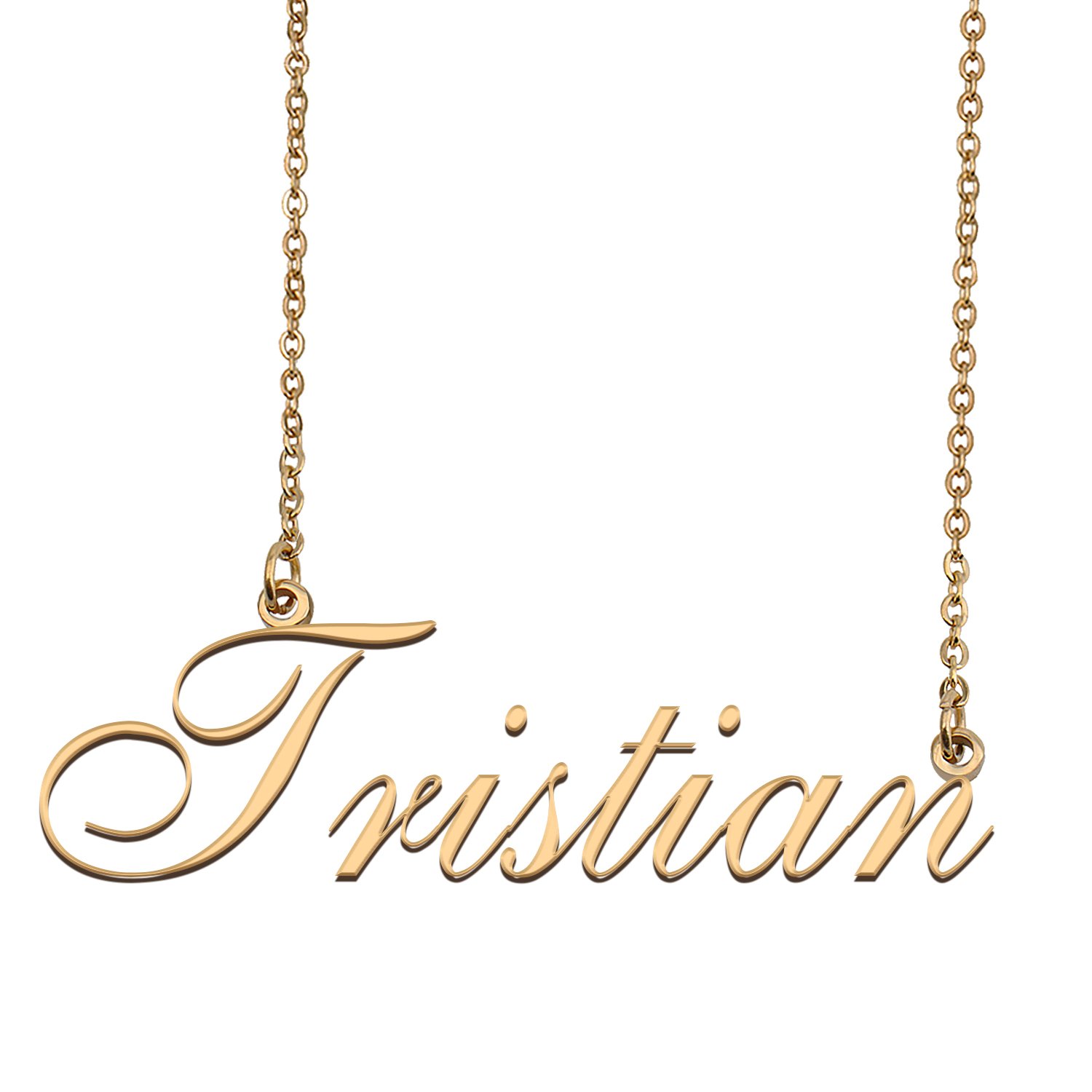 Custom Personalized Name Necklace in Golden Silver for Women Tristian