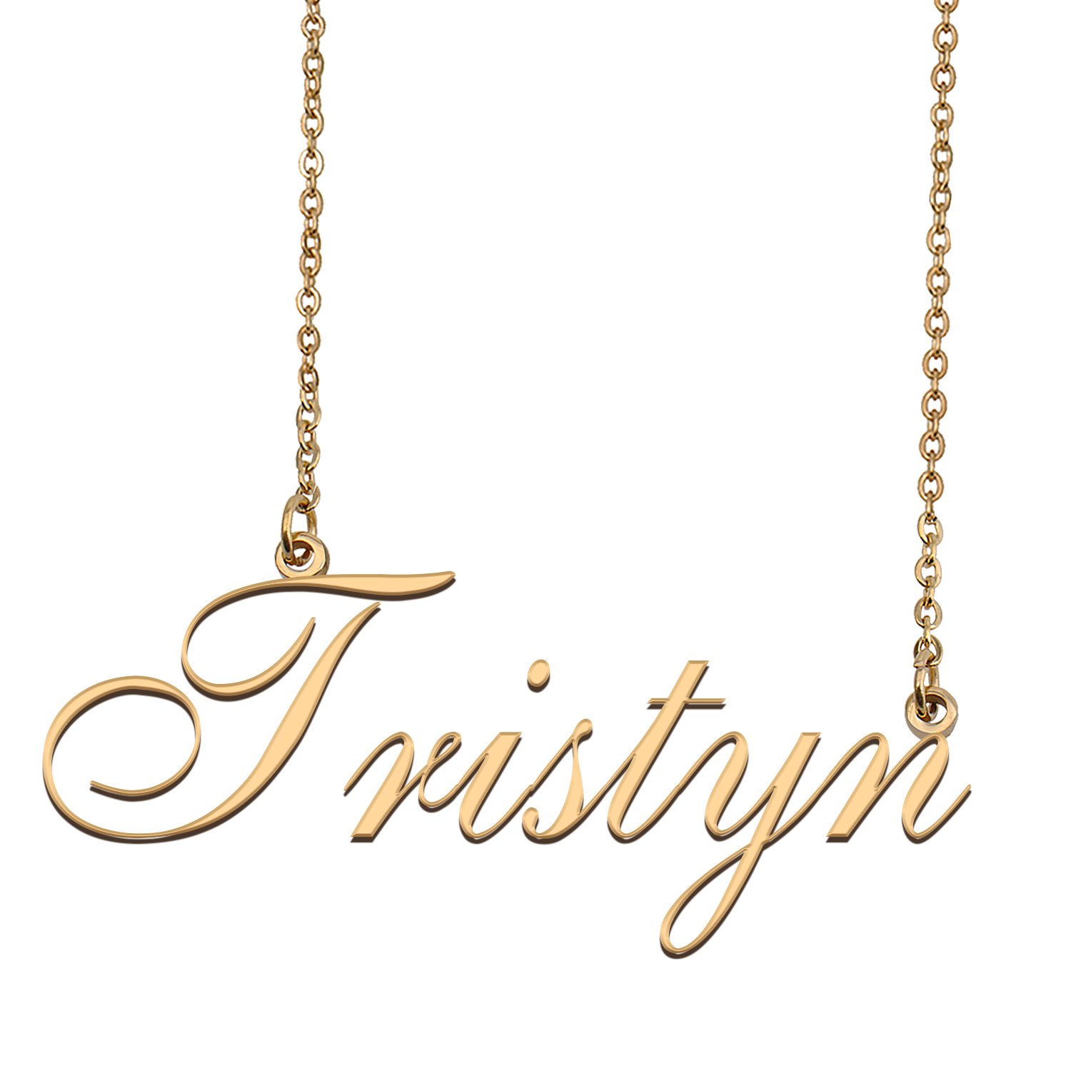 Custom Personalized Name Necklace in Golden Silver for Women Tristyn