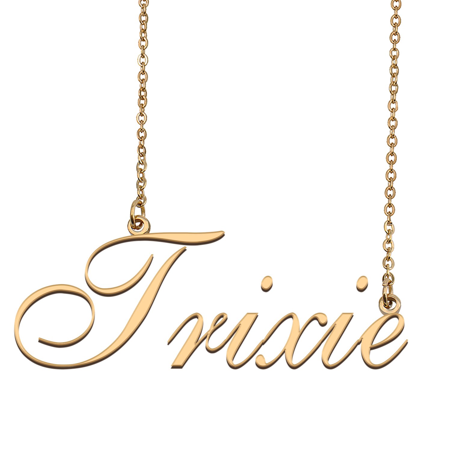 Custom Personalized Name Necklace in Golden Silver for Women Trixie