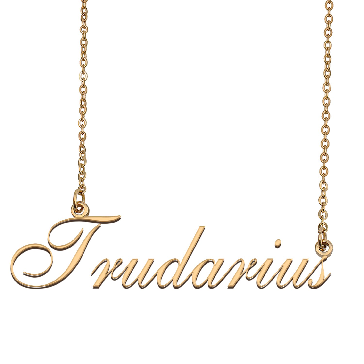 Custom Personalized Name Necklace in Golden Silver for Women Trudarius
