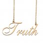 Custom Personalized Name Necklace in Golden Silver for Women Truth