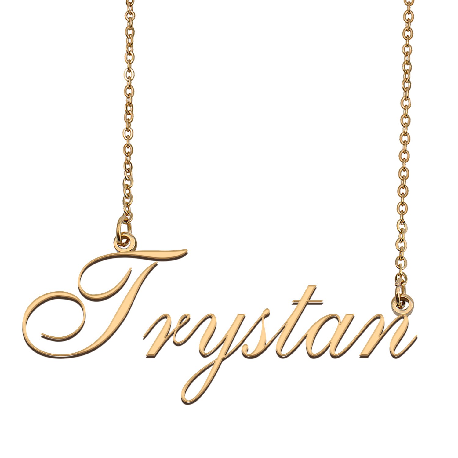 Custom Personalized Name Necklace in Golden Silver for Women Trystan