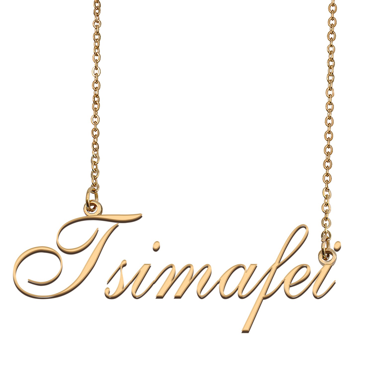 Custom Personalized Name Necklace in Golden Silver for Women Tsimafei