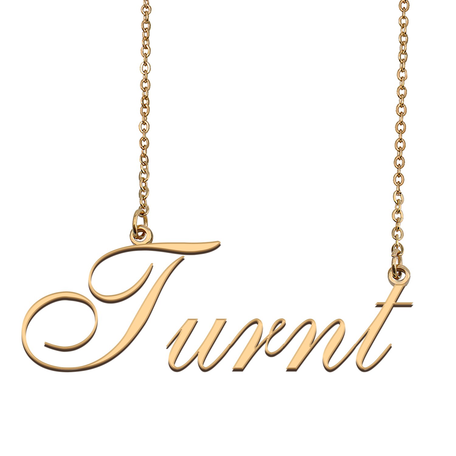 Custom Personalized Name Necklace in Golden Silver for Women Turnt