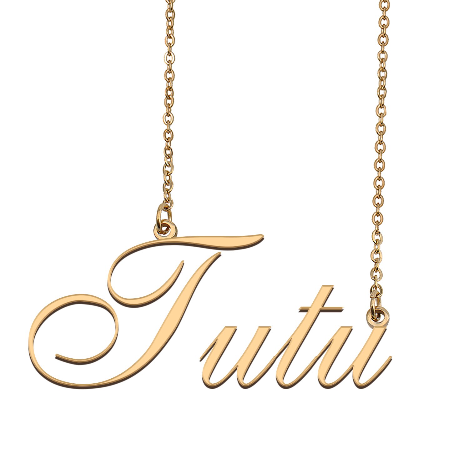 Custom Personalized Name Necklace in Golden Silver for Women Tutu