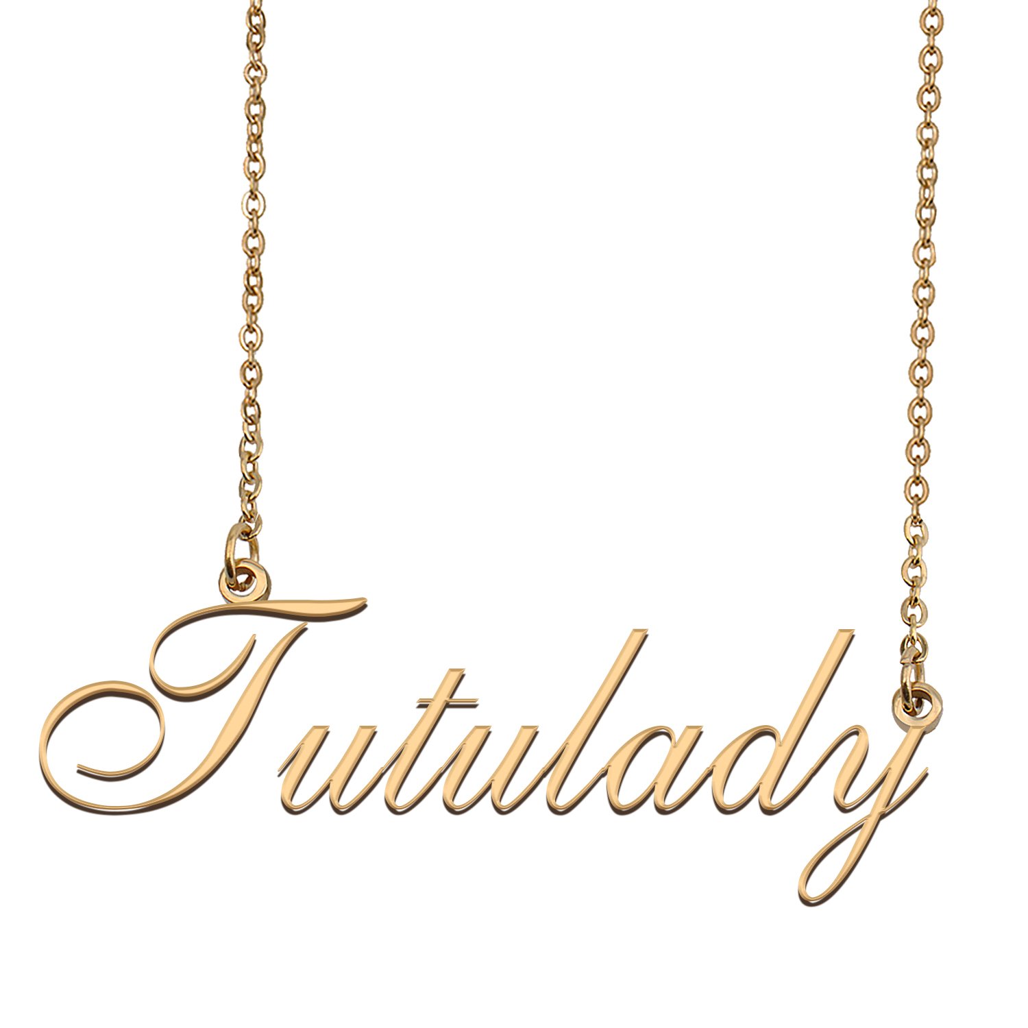 Custom Personalized Name Necklace in Golden Silver for Women Tutulady