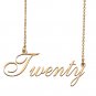 Custom Personalized Name Necklace in Golden Silver for Women Twenty