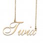Custom Personalized Name Necklace in Golden Silver for Women Twix