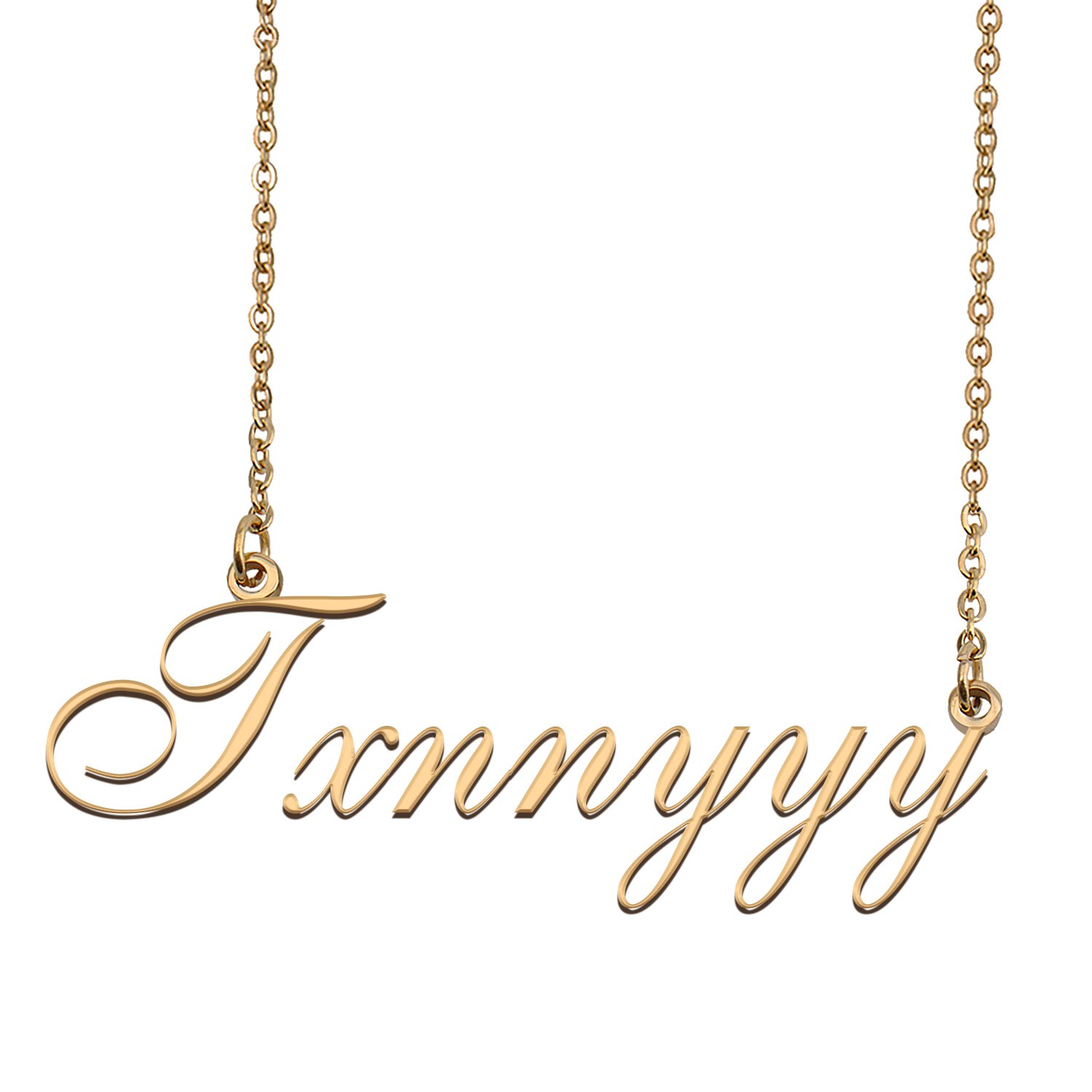 Custom Personalized Name Necklace in Golden Silver for Women Txnnyyy