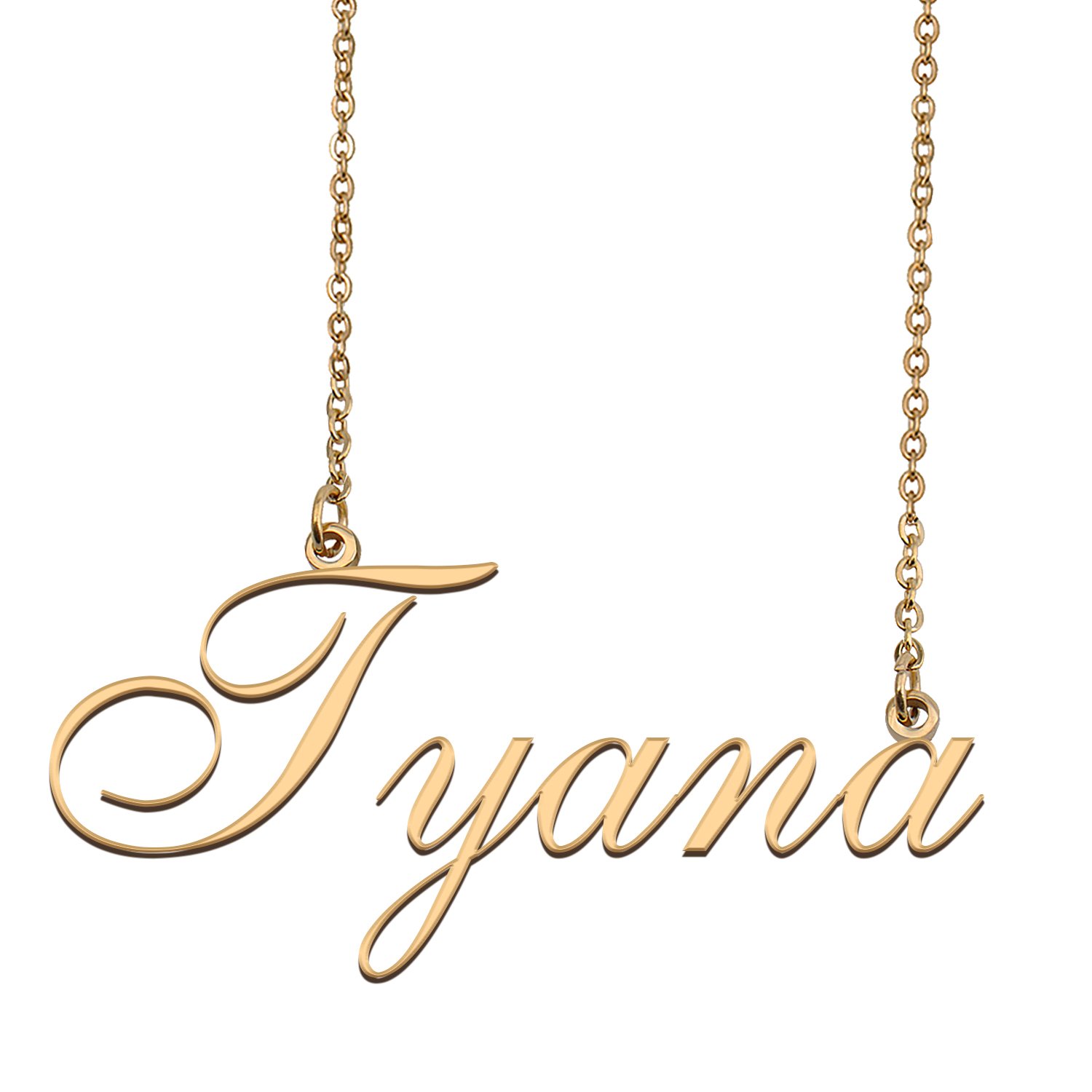 Custom Personalized Name Necklace in Golden Silver for Women Tyana