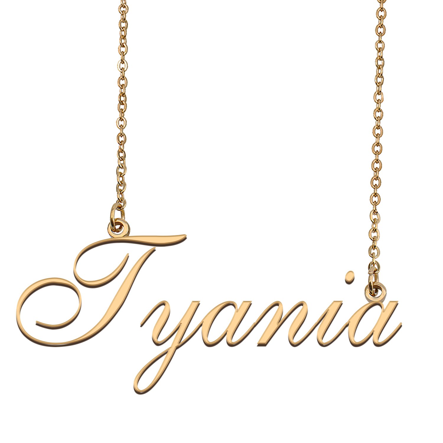 Custom Personalized Name Necklace in Golden Silver for Women Tyania