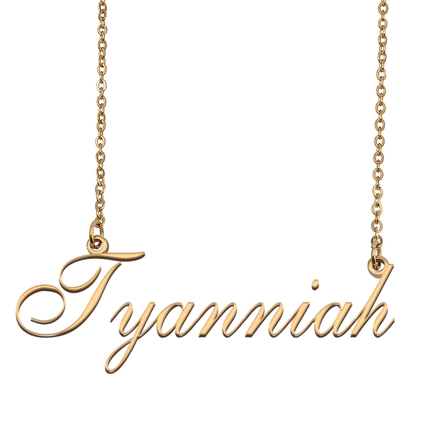 Custom Personalized Name Necklace in Golden Silver for Women Tyanniah