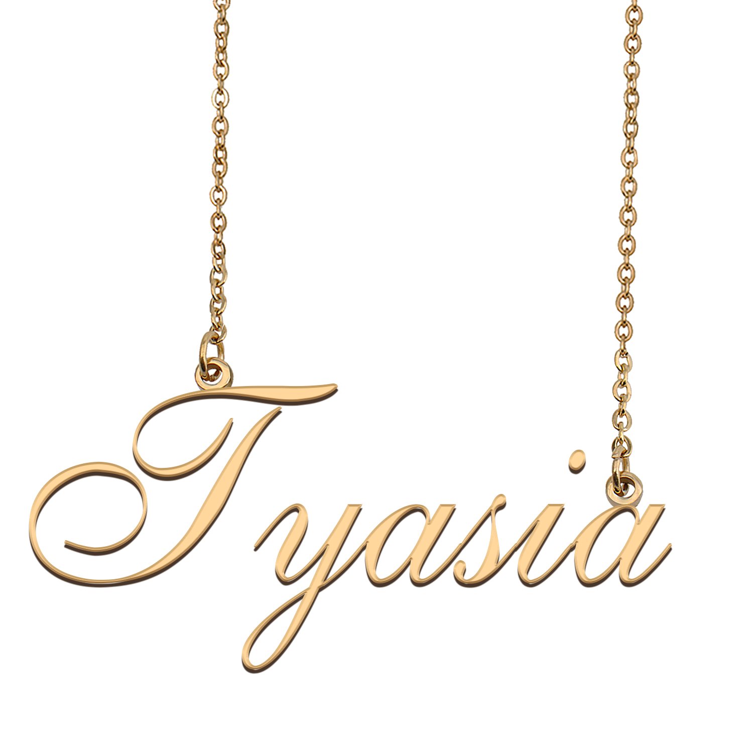 Custom Personalized Name Necklace in Golden Silver for Women Tyasia
