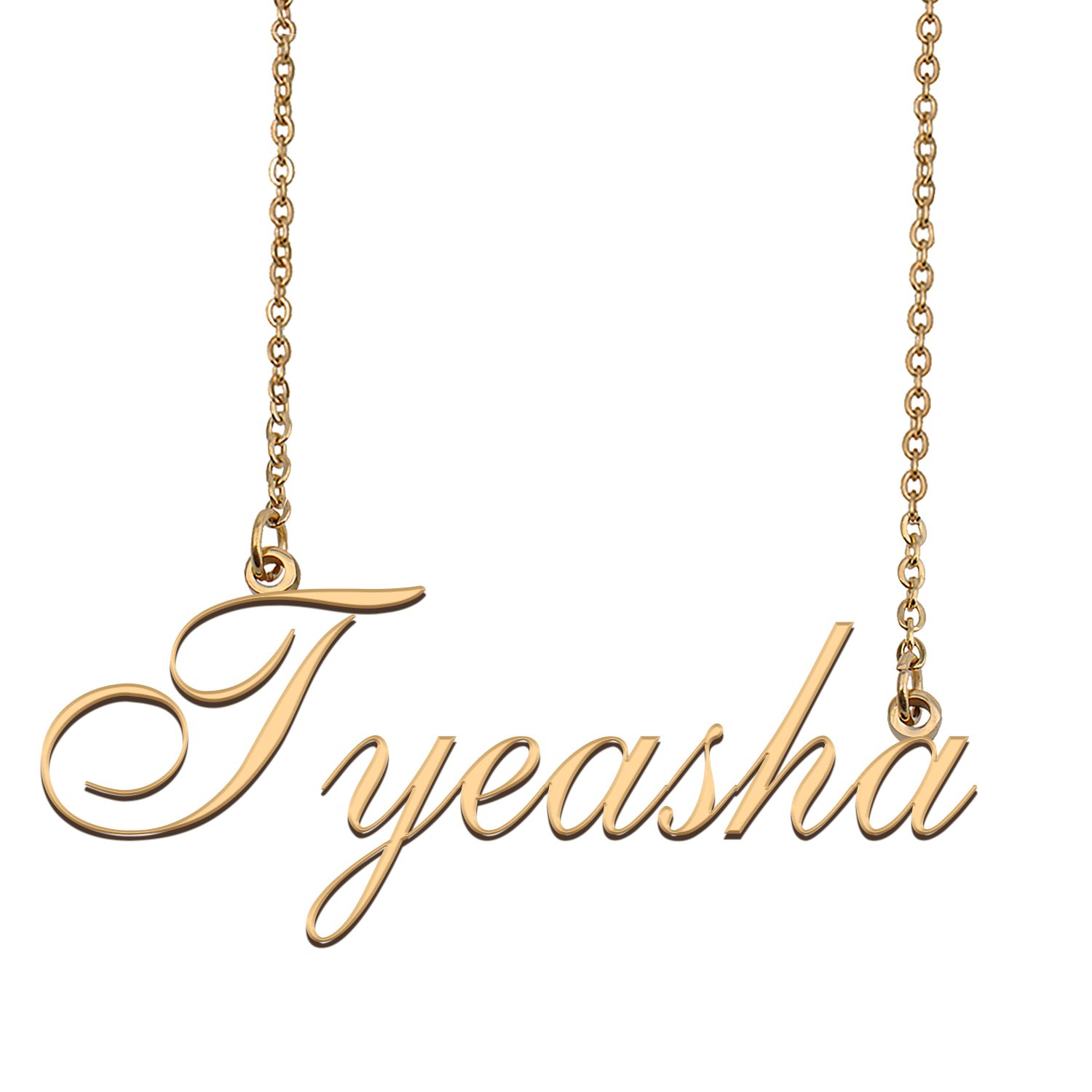 Custom Personalized Name Necklace in Golden Silver for Women Tyeasha