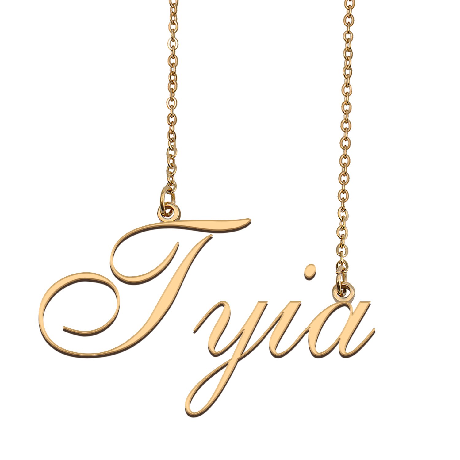 Custom Personalized Name Necklace in Golden Silver for Women Tyia