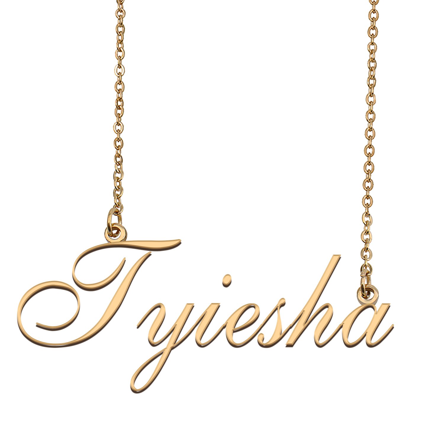 Custom Personalized Name Necklace in Golden Silver for Women Tyiesha